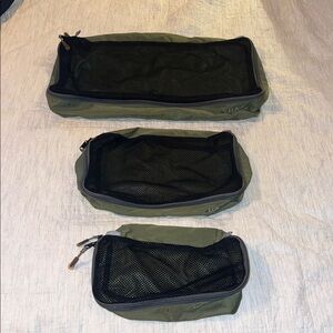 L.L. Bean Green Ripstop Mesh Packing Cube Travel Set (3 pcs)